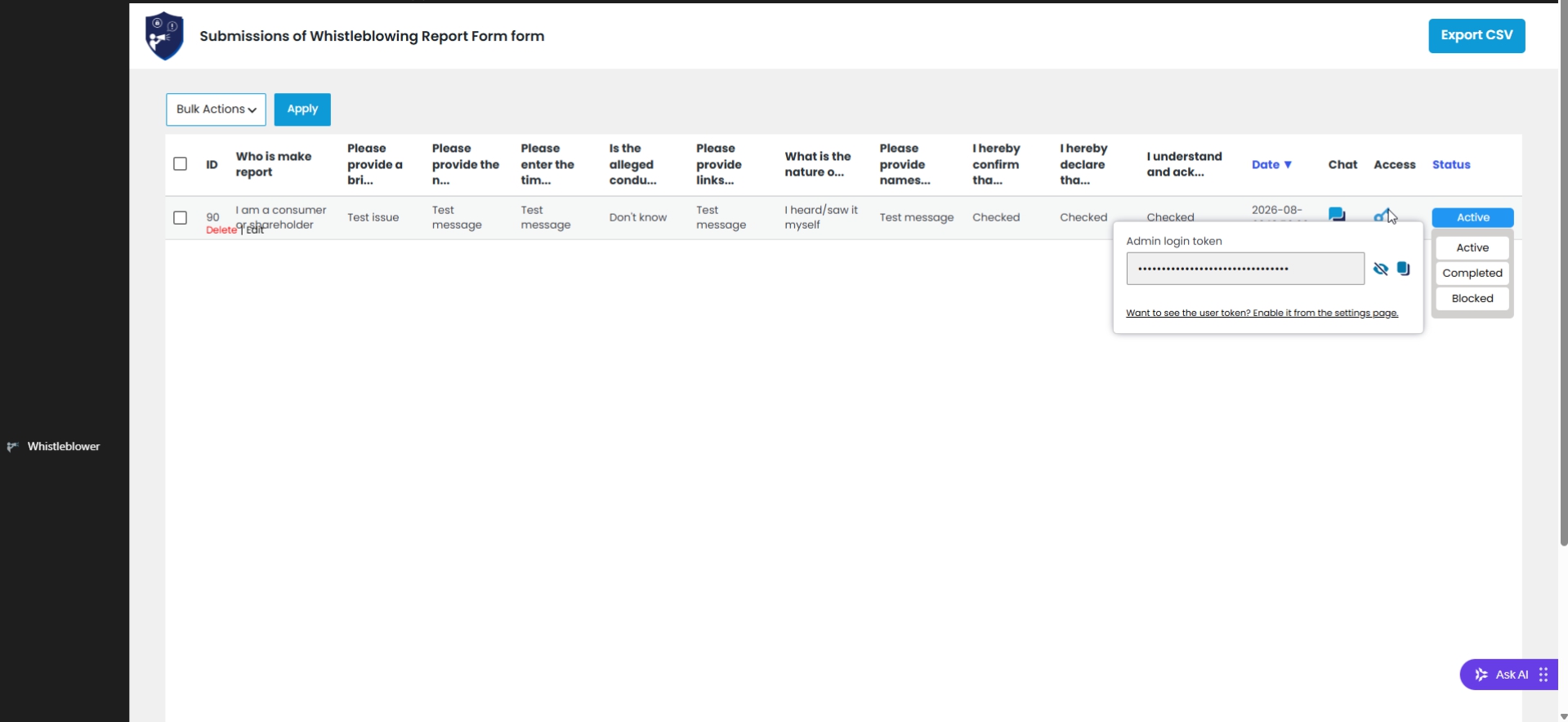 Submissions Settings
